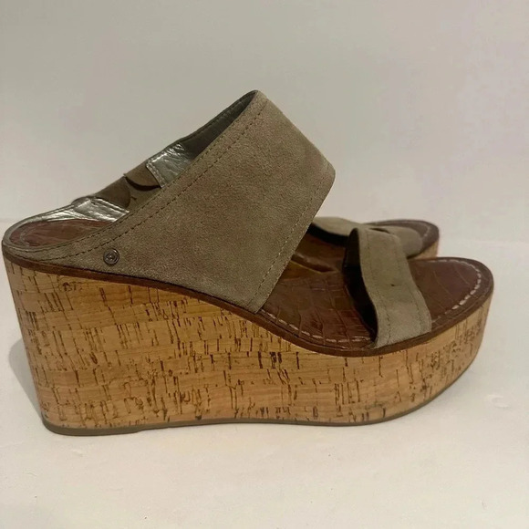 Sam Edelman | Dali Cork Suede Wedges size 9.5 - Picture 2 of 5